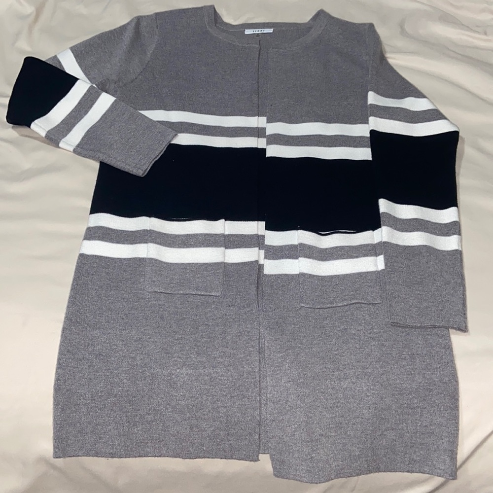 NEW Long Striped Cardigan